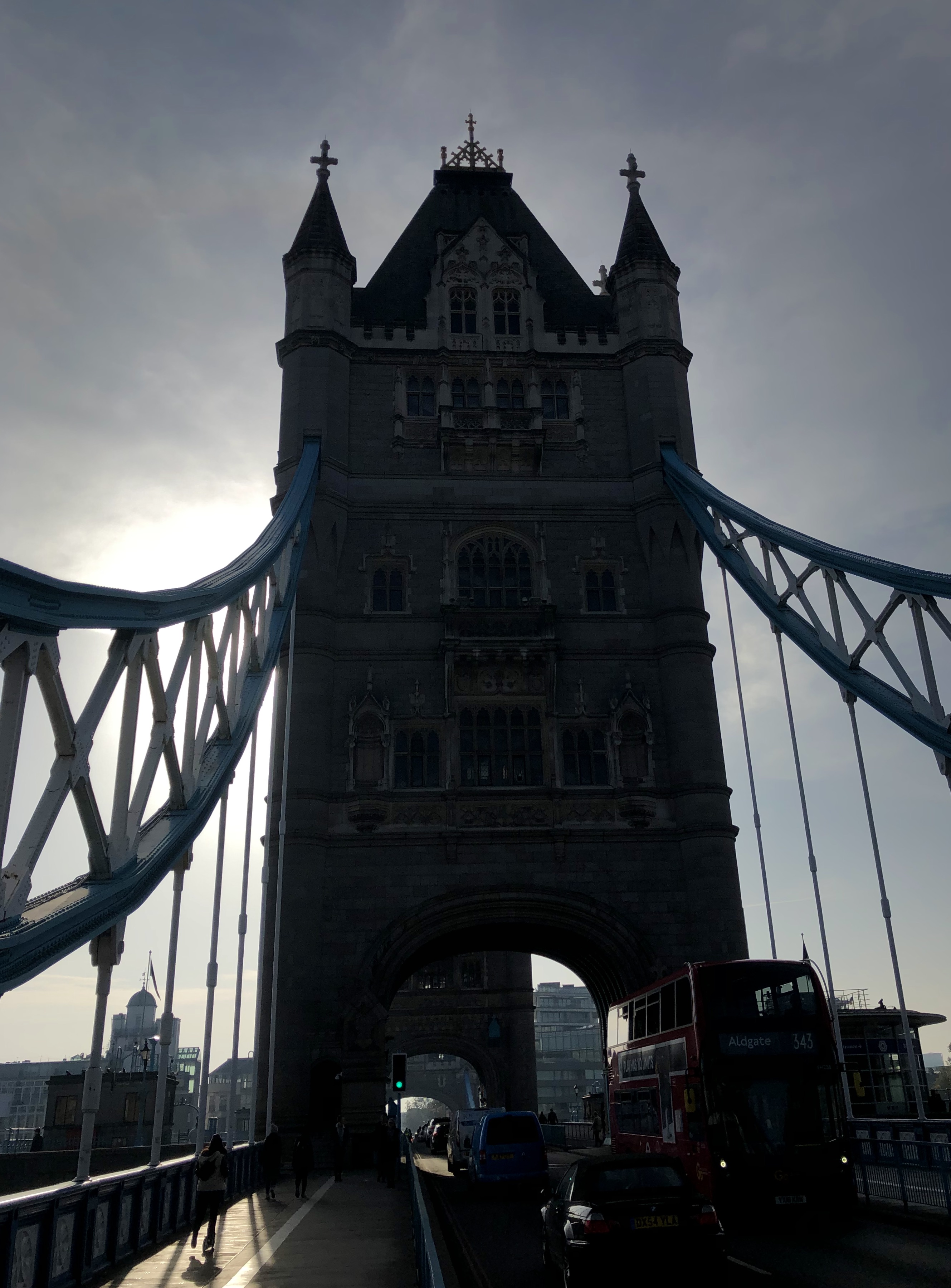 Tower Bridge in black and white, London